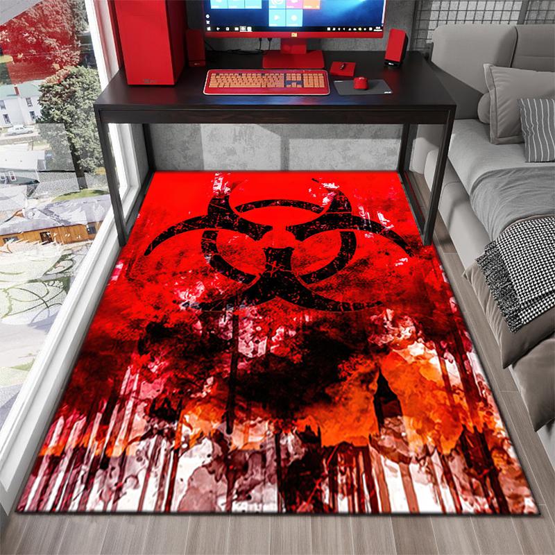 1PC Resident Evil Print Rug - home decoration Carpet For Living Room Bedroom Flooring Computer Chair Area Rug