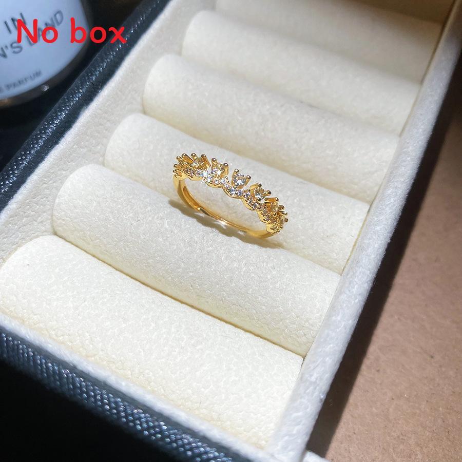 Vintage Zircon Heart Ring For Women Elegant Copper Hand Accessory Summer 2026 GoldWhite