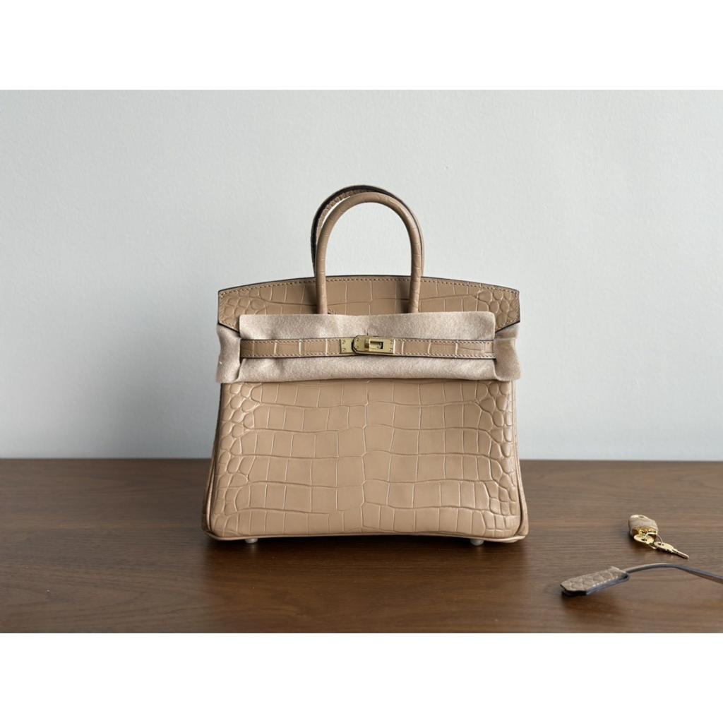 Kazilan 25cm Schrittlänge Platin Krokodillmuster vielseitig klassisch High-End Damenhandtasche