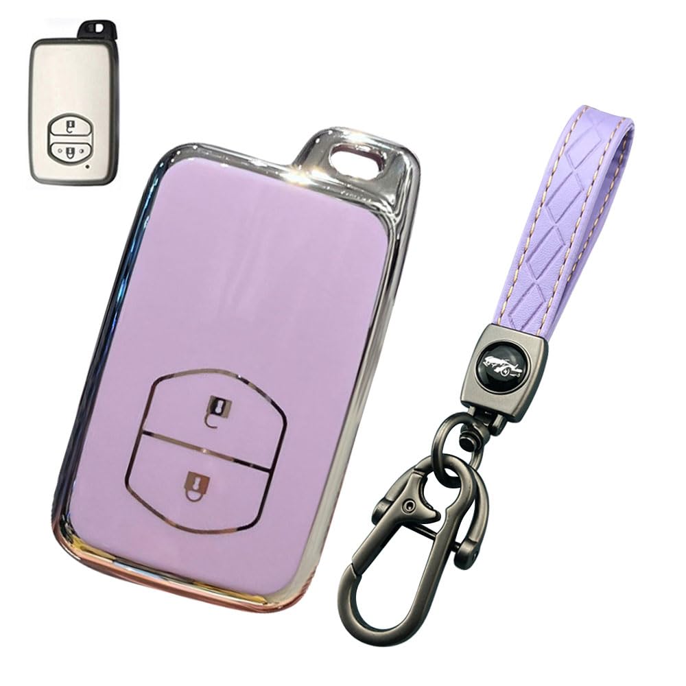 [LETINGFAR] Key Case for Toyota Smart Key Case Key Cover фиолетовый