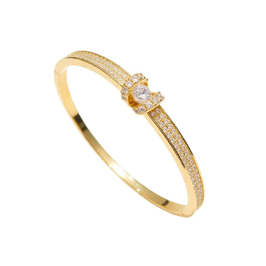 18k Gold Plated Zircon Butterfly Bracelet With Elegant Design For Fashion Enthusiasts