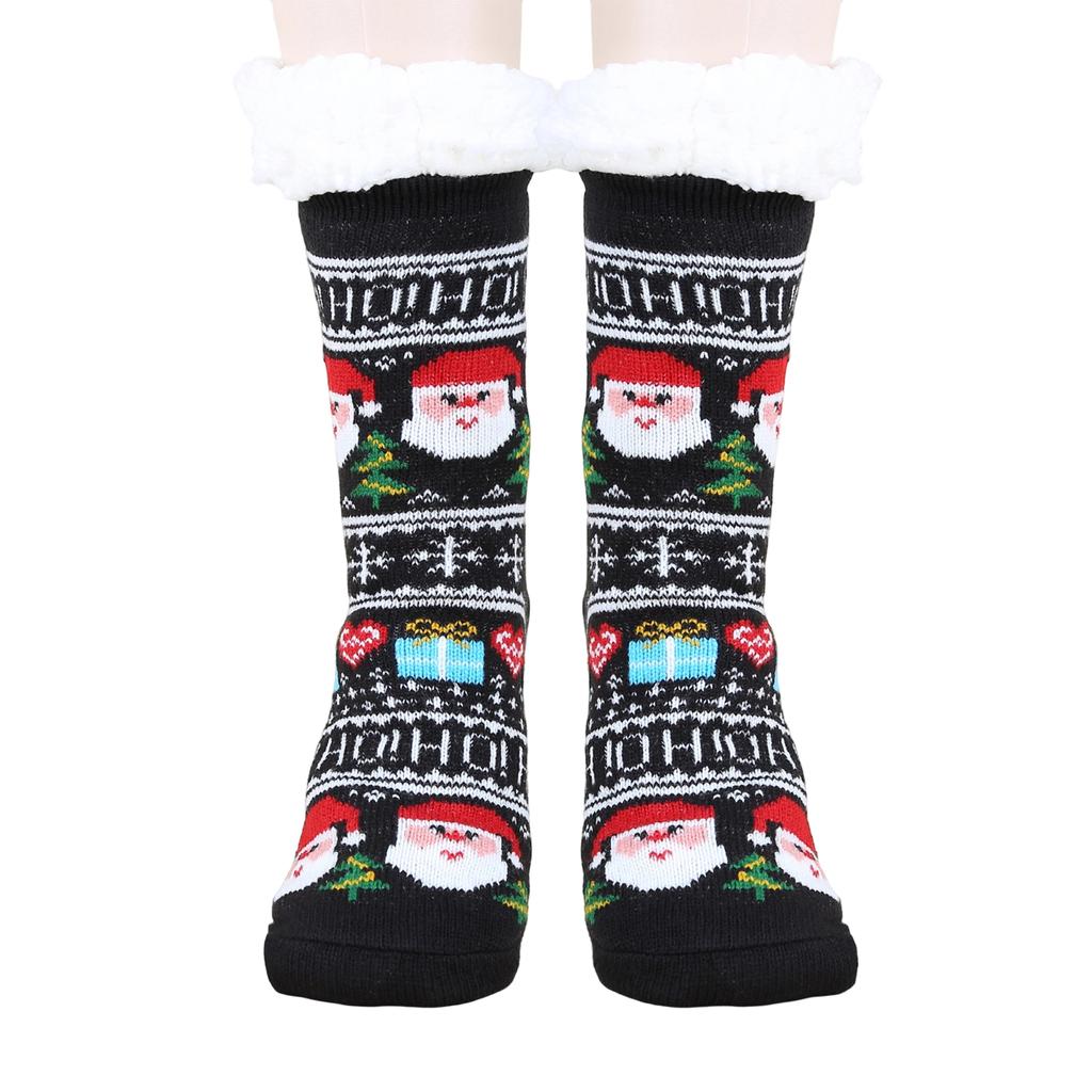 Women's Christmas Socks Floor Socks Snow Boots Thickened Fleece Home Sleep Socks Carpet Sock Covers