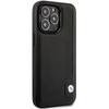 Pouzdro pro iPhone 14 Pro Max BMW Hardcase Kožené Černé