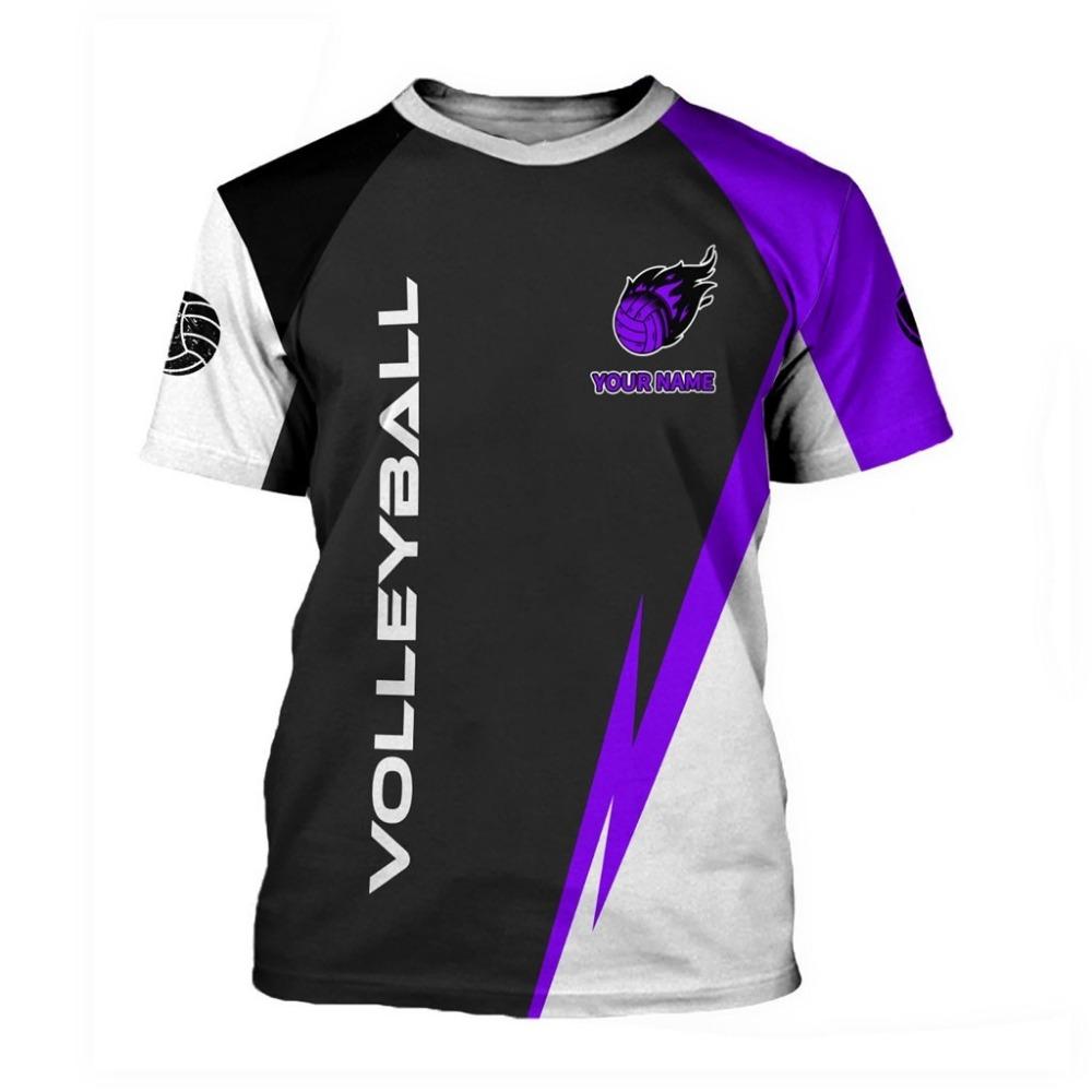 Tricou Sport Bărbați cu Imprimeu 3D Volei, cu Mânecă Scurtă, cu Uscare Rapidă, pentru Antrenament în Aer Liber, Personalizabil, Confortabil