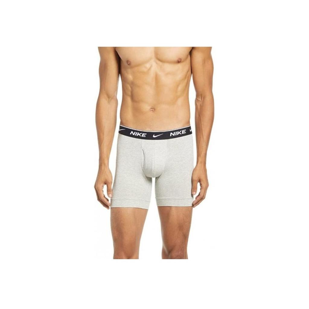 Nike Alphabet Print Elastic Waist Fitted Boxer Briefs 3-Pack Men Underwear KE1107-012