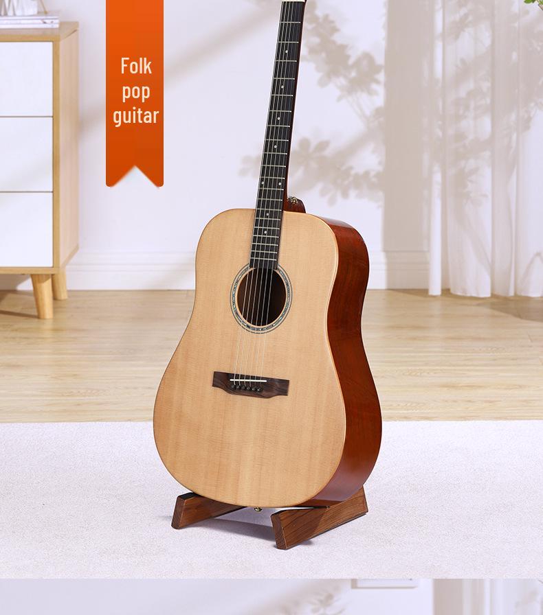 Supporto per Chitarra in Legno Massiccio - Porta Musica Verticale Folk & Classica