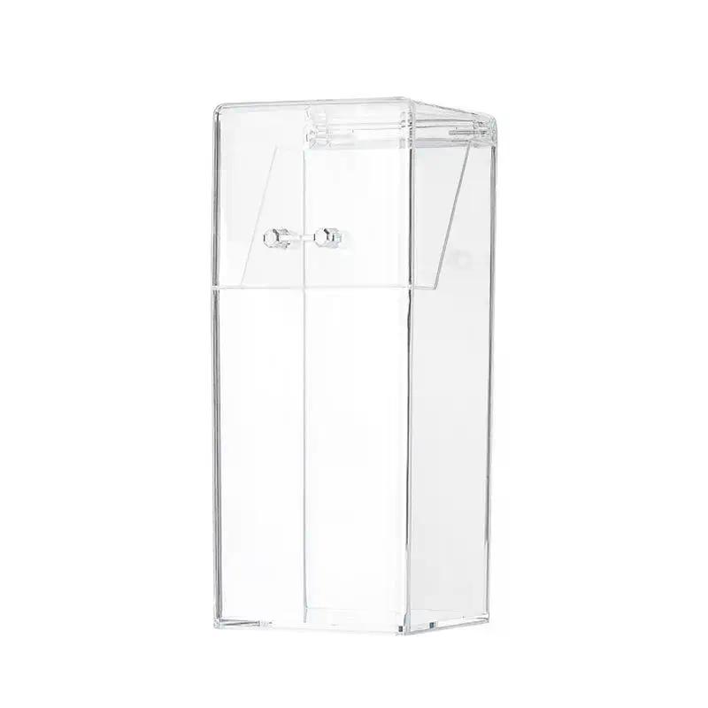 1 Stück Transparente Masken-Aufbewahrungsbox mit Deckel, Staubdichte Maskenbox, Aufbewahrungsbox für Make-up-Pinsel