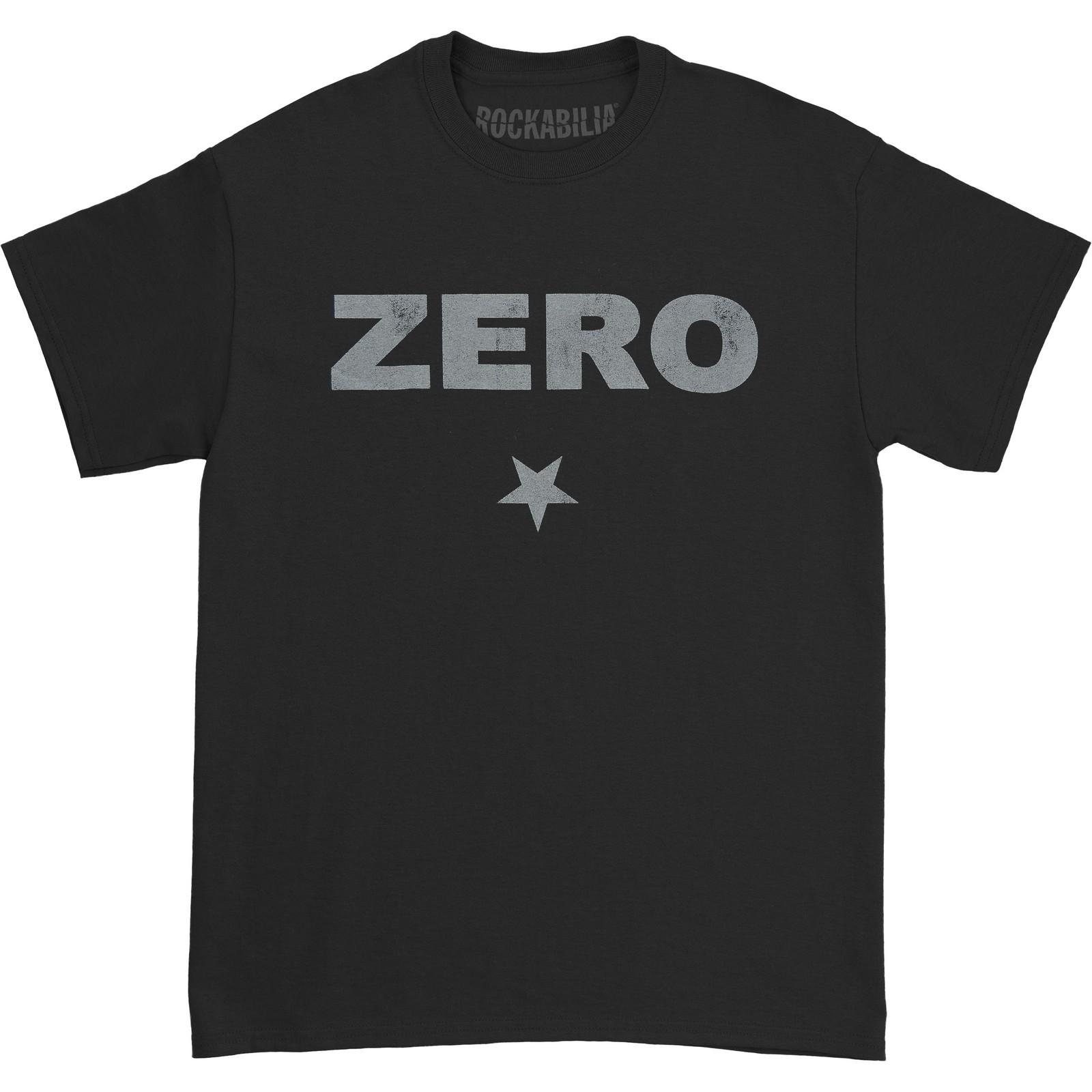 Men s Smashing Pumpkins Zero Distressed Slim Fit T-shirt Small Black 3XL