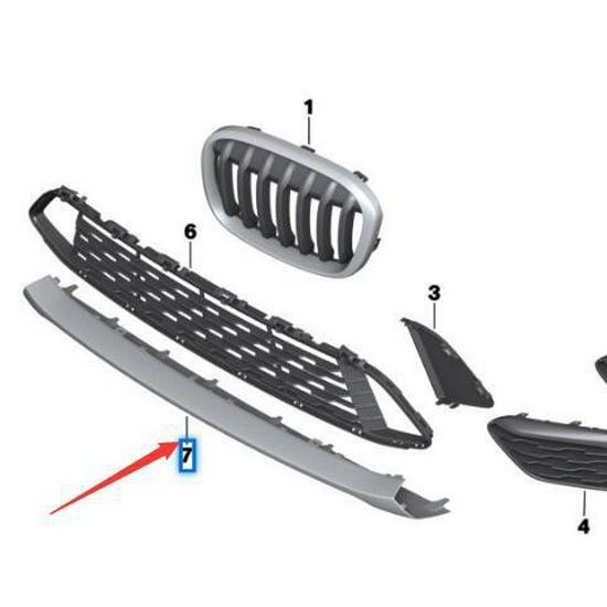 BMW X1 F48 Front Bumper Lower Trim (51117425974)