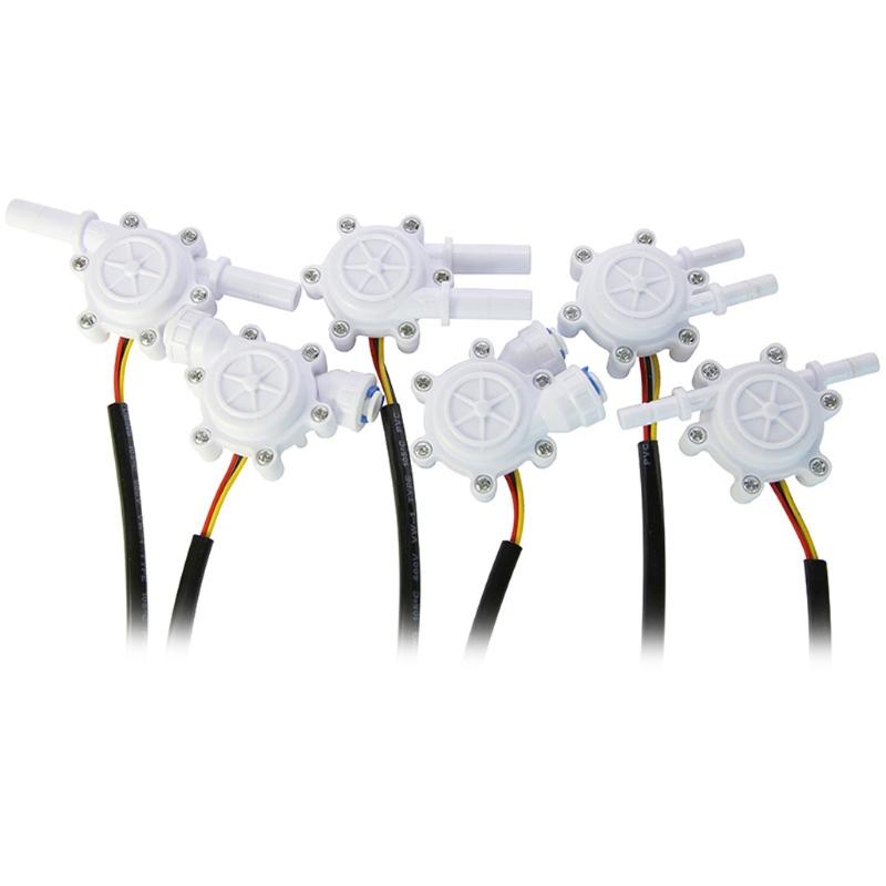0.2-8L/min Water Hall Effect Flow Sensor Meter 1/4 Quick Connect Flow Meter Flowmeter Counter for Coffee Machine Plastic