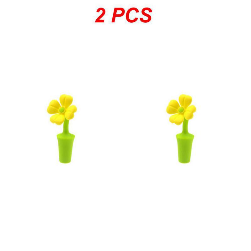 Flower Silicone Wine Bottle Stopper Wine Beer Champagne Bottle Leak-proof Sealing Cork Cork Convenient Kitchen Bar Accessories