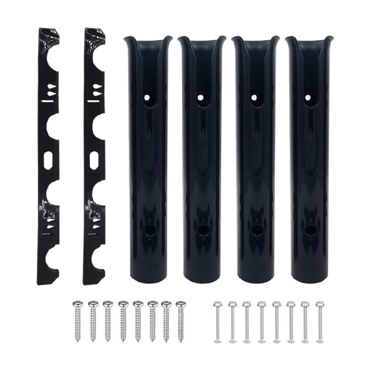 4 Slot Fishing Rod Mounting Brackets Adjustable Fishing Poles Rack With Storage Space For Truck Canoes Dock Or Pontoons