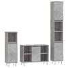 VidaXL Ensemble de meubles de salle de bain 3 pcs gris béton 3190303