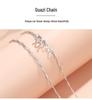 S925 Sterling Silver Women's Clavicle Necklace - Plain Snake Bone, Water Wave, Melon Seed, Ingot Chains. No Pendant Included.
