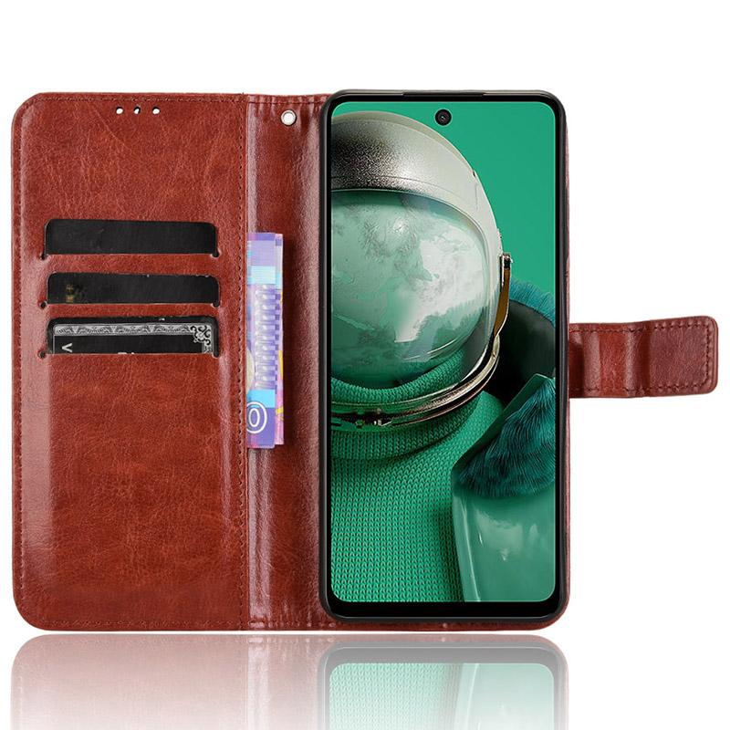 

For HMD Pulse/Pulse Pro/Pulse+ Leather Phone Case Wallet Crazy Horse Texture Red