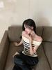 Women's Summer Off-the-Shoulder Striped Knit Sleeveless Top