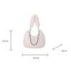 Yogodlns Candy Color Furry Dumpling Shoulder Bag Niche Design Pearl Chain Underarm Crossbody Bag Trendy Y2K Mini Handbag For Women