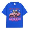 Get in Loser We Going Therapy Tshirt Funny Animal Raccoon Possum Meme Short Sleeve Tshirts Unisex Women Cotton Loose T Shirts