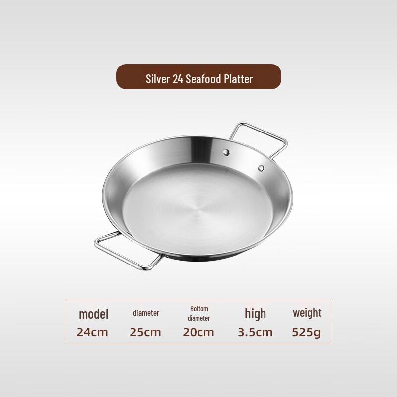Nordic Stainless Steel Double-Ear Serving Pan