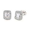 Ohrringe für Damen Klassischer Luxusstil 2 Farben Quadratischer Zirkonia Modeschmuck Party Geburtstagsgeschenk E275 E758 ZHOUYANG