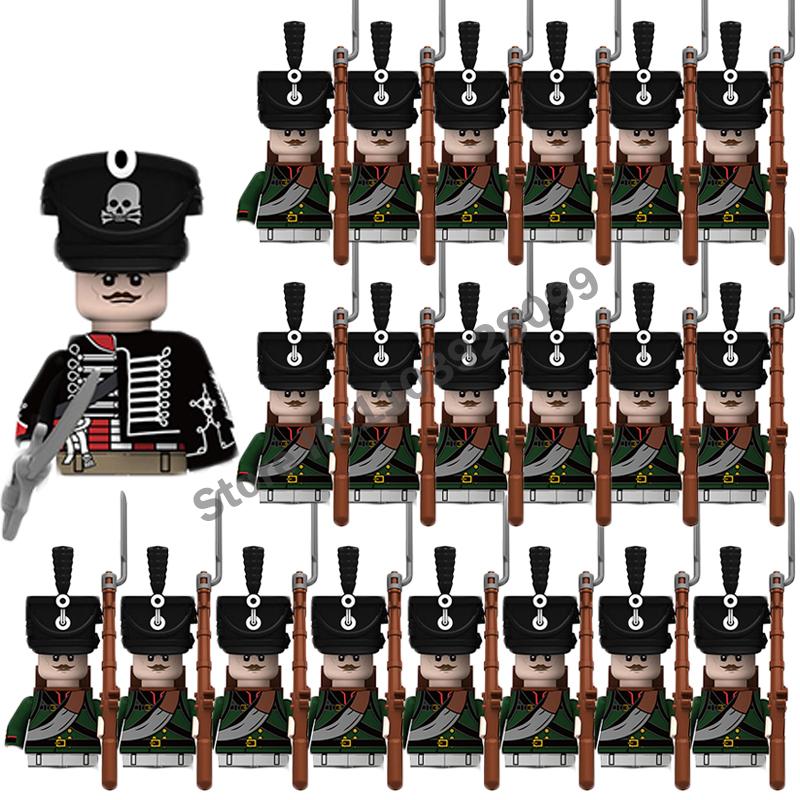 Medieval Military Building Blocks Napoleonic Wars Castle Knight Soldier Figures Weapons Guns British French Marshal Infantry Toy