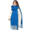 Women's Winter Imitation Cashmere Scarf - White Mohair Shawl Neck Warmer