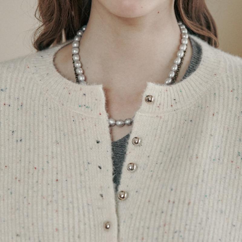 MAXZA Cardigan Bouton Haricot Col Rond Zd11qd022na