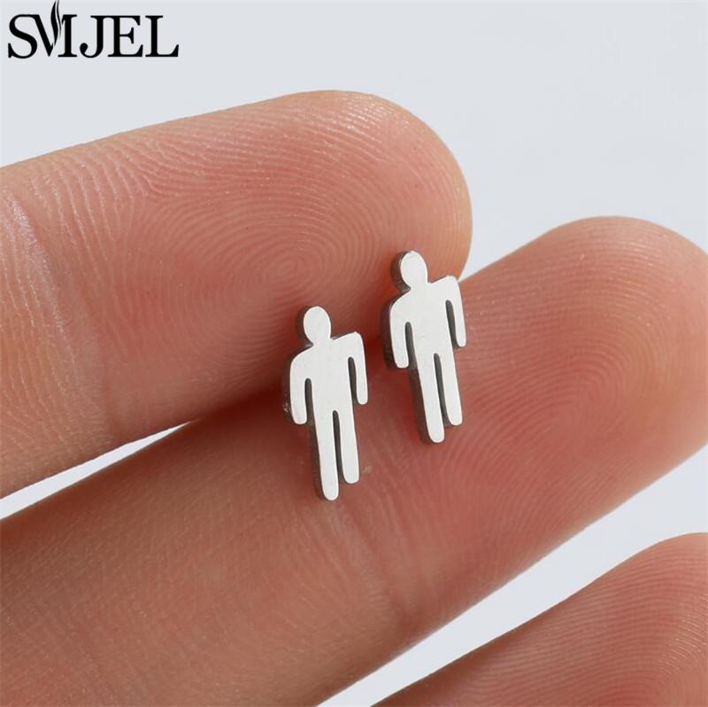 2026 Stainless Steel Geometric Stud Earrings for Women Star Sun Moon Earings Fashion Jewelry Angel Wing Ghost Ear Pendientes