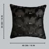 1pc 3D Black Bat Plush Throw Pillow Cover, Gothic Dark Spooky Witch Halloween Decorative Cushion Cover, No Pillow Core