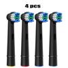 Black 4/8/12/16 Pcs Replacement Toothbrush Heads Compatible with Oral-B Braun Professional Electric Toothbrush Heads Brush Heads