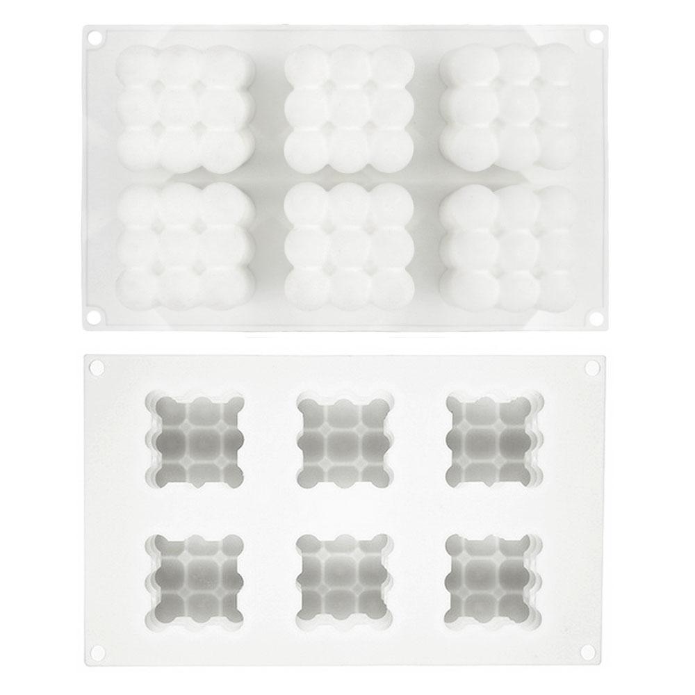 Silicone world Silicone 3D Cube Baking Mousse Cake Mold Dessert Molds DIY Aromatherapy Candle Plaster Mould Handmade Soap Mold