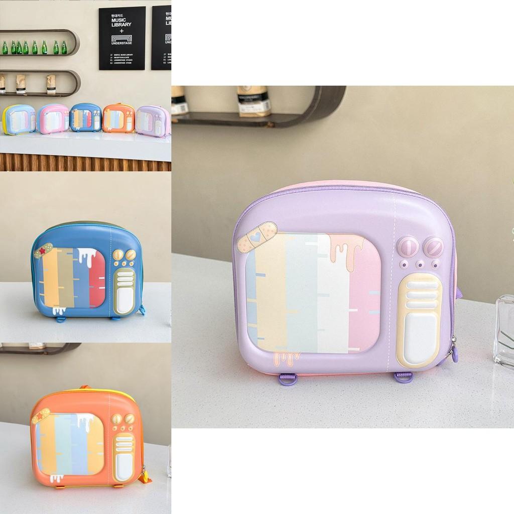 Cute Cartoon Tv Exterior Design Children Hard Shell Backpack For Preschool