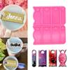 Name Plate Resin Mold for Cup Lid 40oz Tumbler Nameplate Silicone Mold Resin Casting  Personalized Custom Name Making