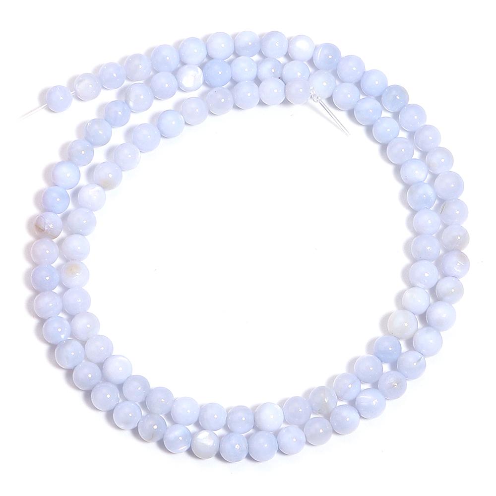 1 String 4mm Natural Shell Round Beads Colorful Loose Spacer Ball Beads For DIY Exquisite Bracelet Necklace Jewelry Supplies