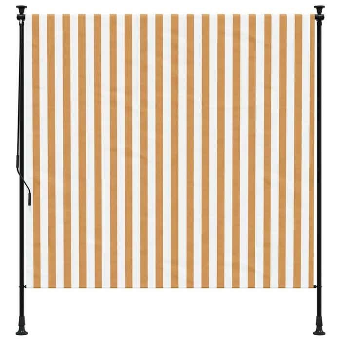 VidaXL Store Roulant D'extérieur Orange Et Blanc 150x270cm Tissu Acier 368770