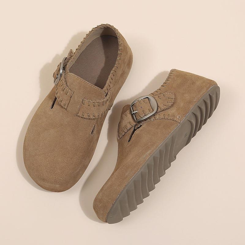 Retro flat bottom women's spring new versatile fashion one-pedal casual toast single shoes