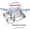777 Stainless Steel 304 Divided Lunch Tray