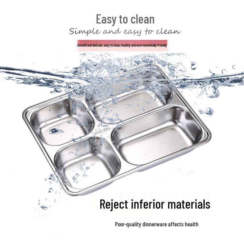 777 Stainless Steel 304 Divided Lunch Tray