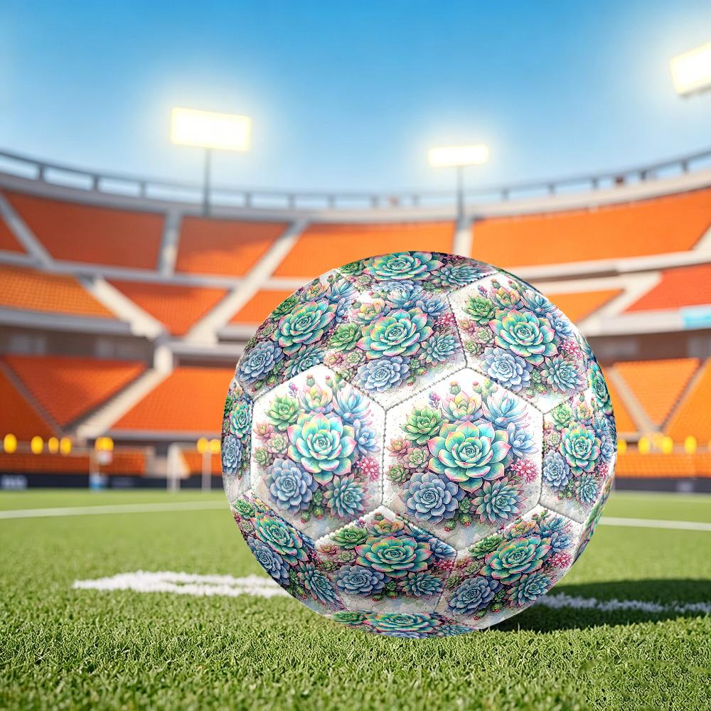 1pc Succulent Garden Size 5 Soccer Ball Professional Lightweight Durable Match Training Football Indoor &Outdoor Sports BallTraining Ball Y43
