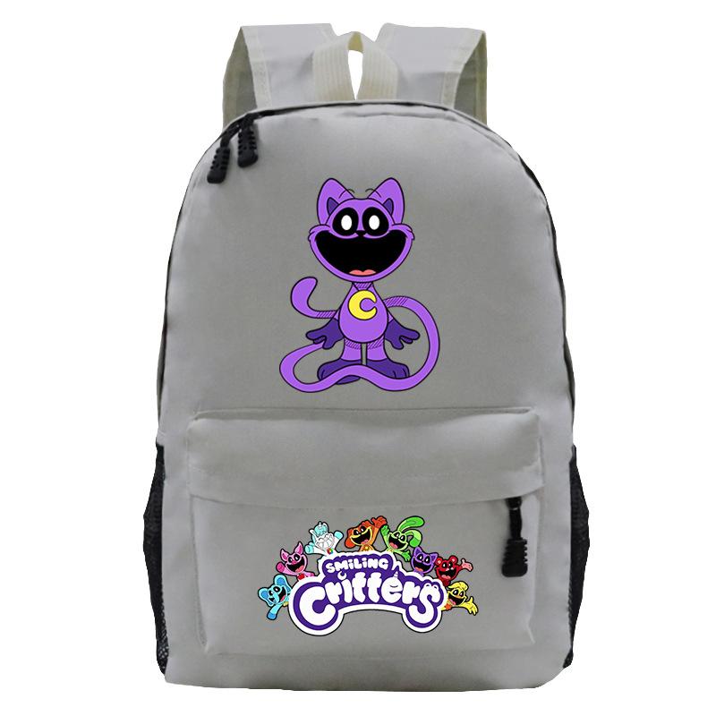 Cartoon Printed Children'S Backpack, Animation Schoolbag, Male And Female Primary And Secondary School Students Outdoor Travel Backpack
