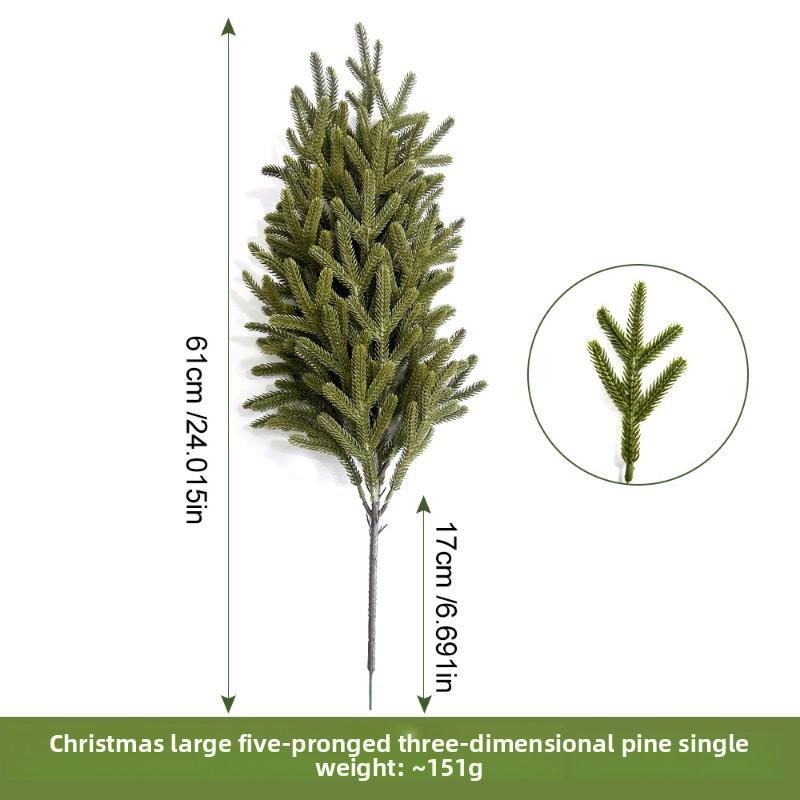 Artificial Green Plants, Artificial Pine Needles, Bunches, Christmas Single Pine and Cypress Indoor Flower Arrangement Decorations