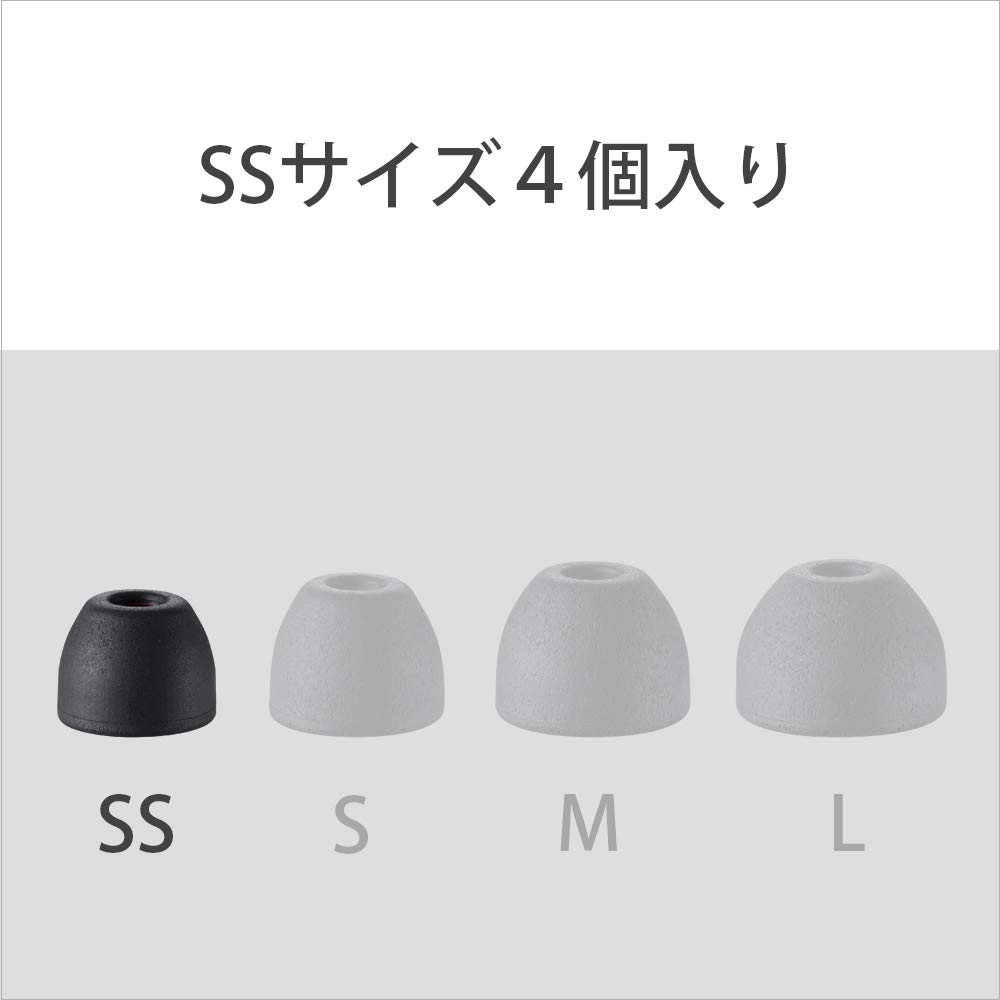 Sony Triple Comfort Earpiece SS Size High Sound Even When Worn for Long Black Isolation/Comfortable periods/Washable EP-TC50SS