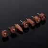 7pcs Rosewood Leather Burnisher Kit Pointed Tip Leather Slicker Tool