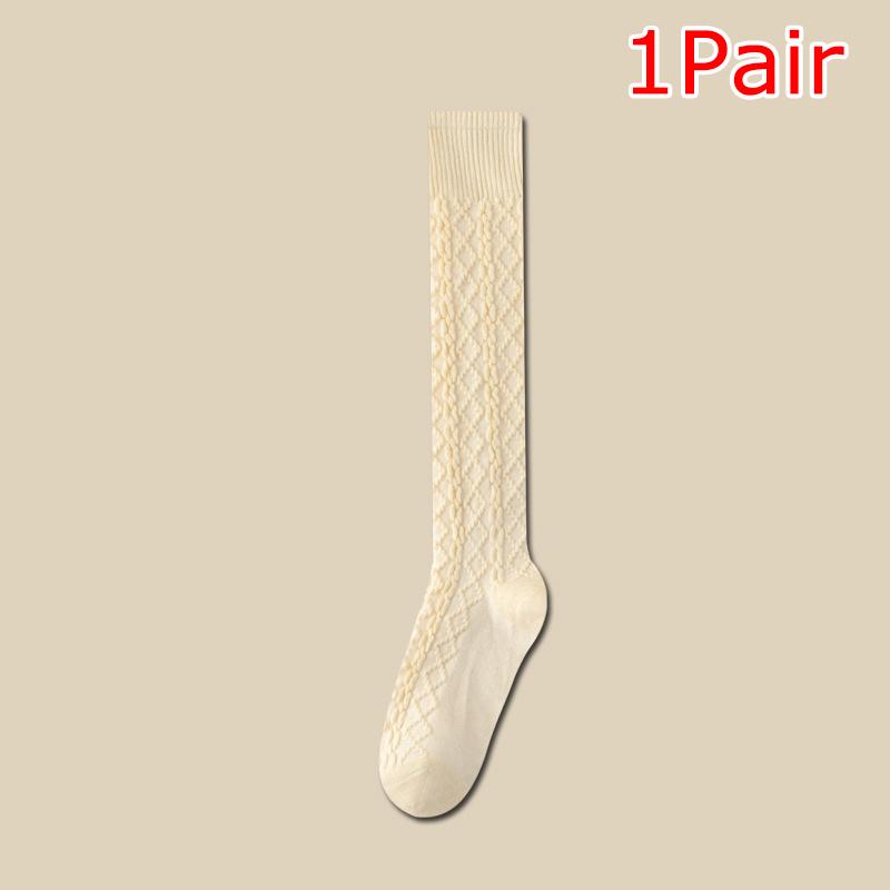 

1Pair Polyester-cotton Breathable Mid Tube Socks Versatile Skin Friendly Activities Delicate Touch Good Elasticity