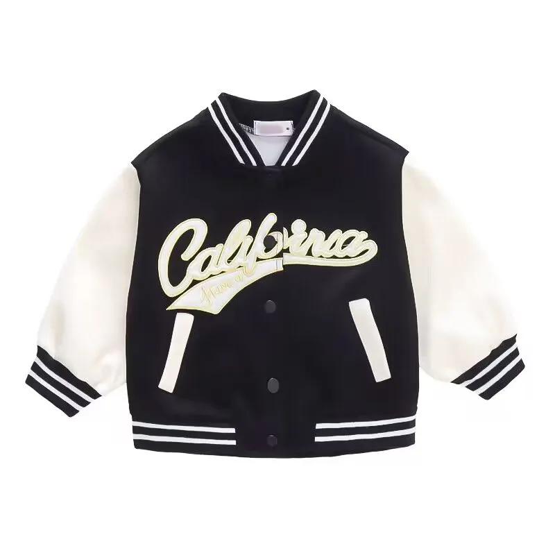 Children's Jackets Spring and Fall Girls' Baseball Uniforms Chic Tops Sports Jackets