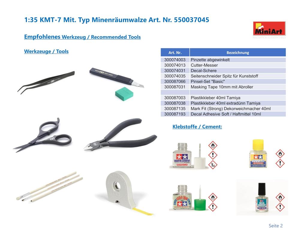 MiniArt Scale Russian Mine Roller Plastic Model Kit MA37045 1/35 KMT-7 Mid-Term