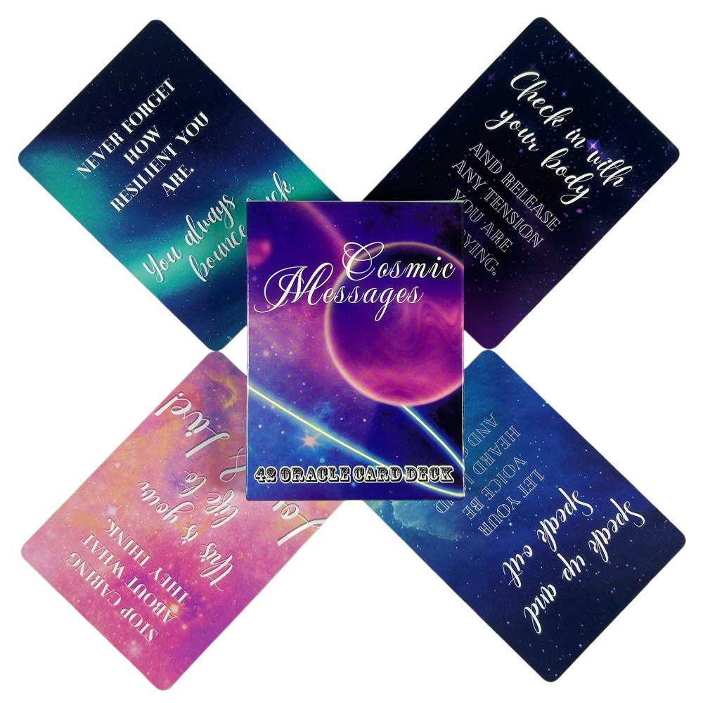 Board Game Cosmic Messages Oracle Card Deck Twin Flame Love Message English Visions Divination Edition