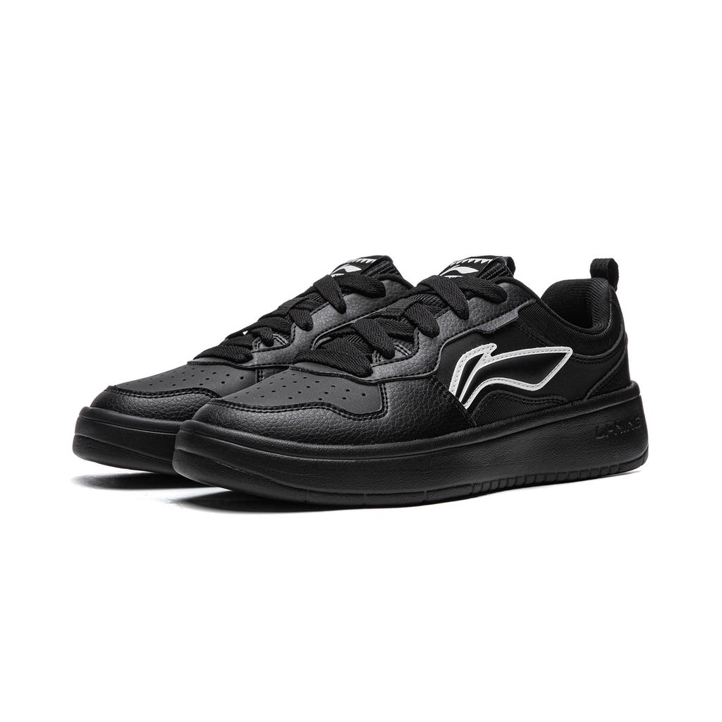 Li Ning Chuyun Synthetic Leather Minimalist Fashion Color Block Trendy Non-Slip Lightweight Breathable Low-Top Skate Shoes Kids sneaker AGCV190-9