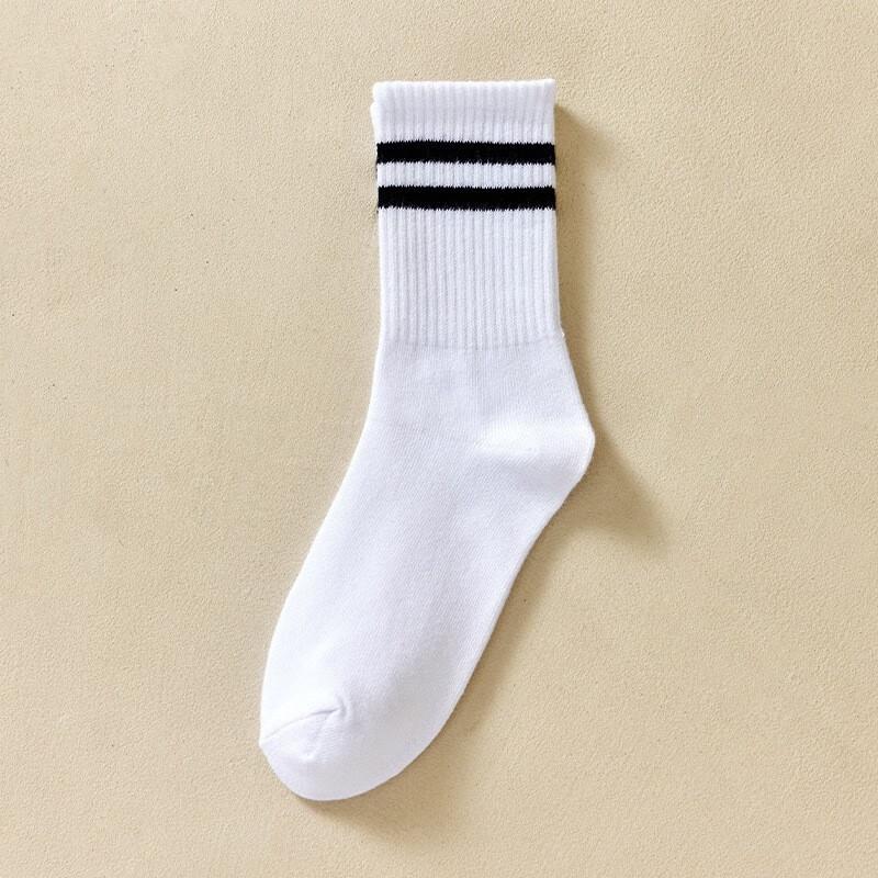 Unisex Striped Mid-Tube Casual Socks