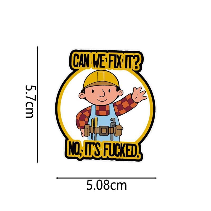 Funny 'Can We Fix It' Letters Car Stickers Auto Window Decals Waterproof Sun Protection Funny Sticker For Car Skateboard Laptop